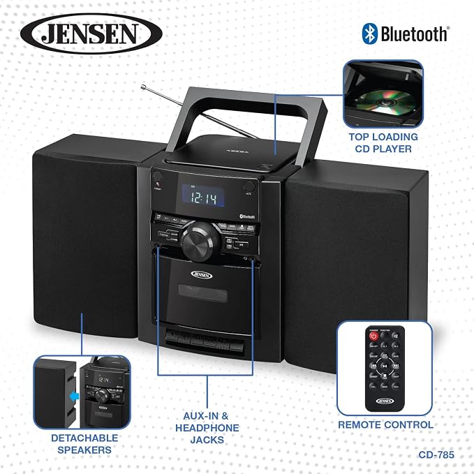Sistema estéreo Bluetooth portátil Jensen CD-785 16W miniatura 6