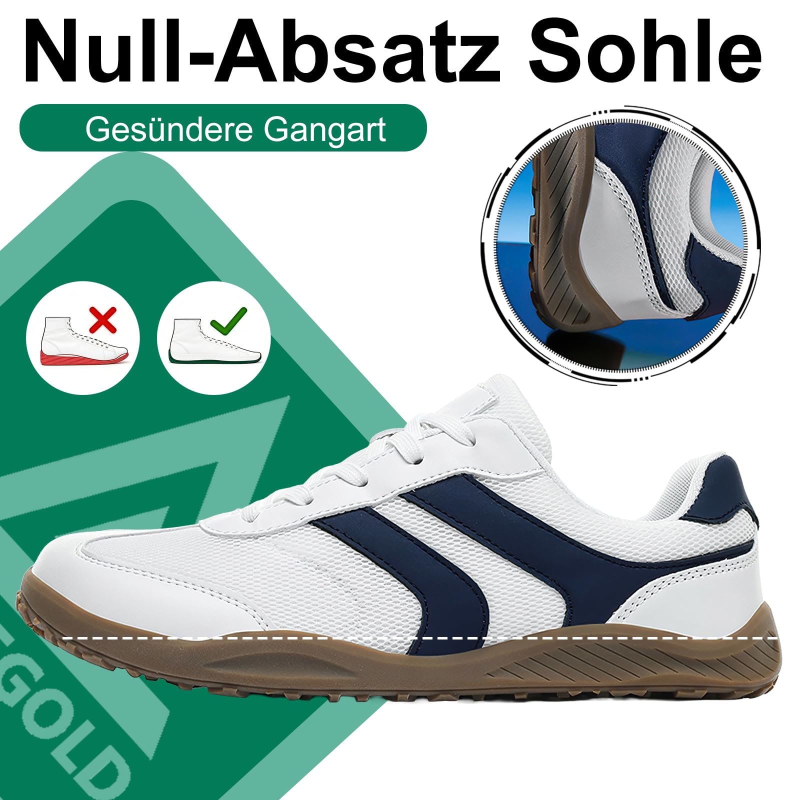 AONEGOLD Zapatillas Barefoot para Mujer y Hombre Ligera Zapatos Barefoot Anchos Antideslizante y TranspirableZapatillas de Trail Running Gr.36-48EU