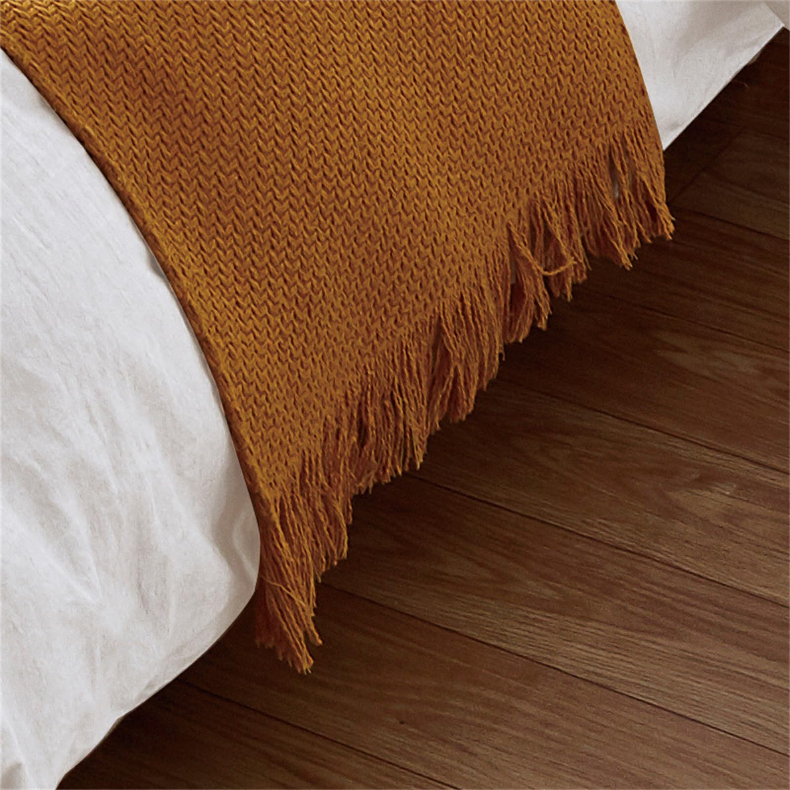 Morbuy Bedlopers en bijpassende kussenset, sjaals bedlopers, hotel, bedsjaal, beddengoed, bedhanddoek, luxe sprei bescherming voor woonkamer slaapkamer hotel (Bruin vintage, 50 x 240 50 x 50 cm