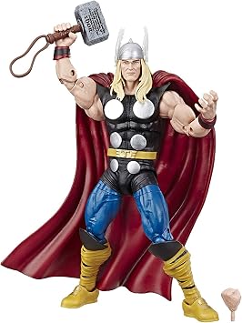 Marvel Comics 80th Anniversary Legends Series 6"-Scale Vintage Comic-Inspired Thor Collectible Action Figure, Brown, Ages 4 and up