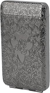 Cigarette Case, Three Open Cigarette Case, Zinc Alloy, Rubber Band, Carry with You (Black for 20 Fine Cigarettes)