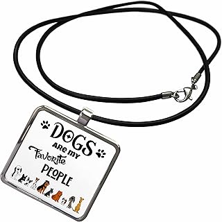 3dRose Cute funny Dogs are my favorite People Greyhound pets... - Necklace With Pendant (ncl-377748-1)