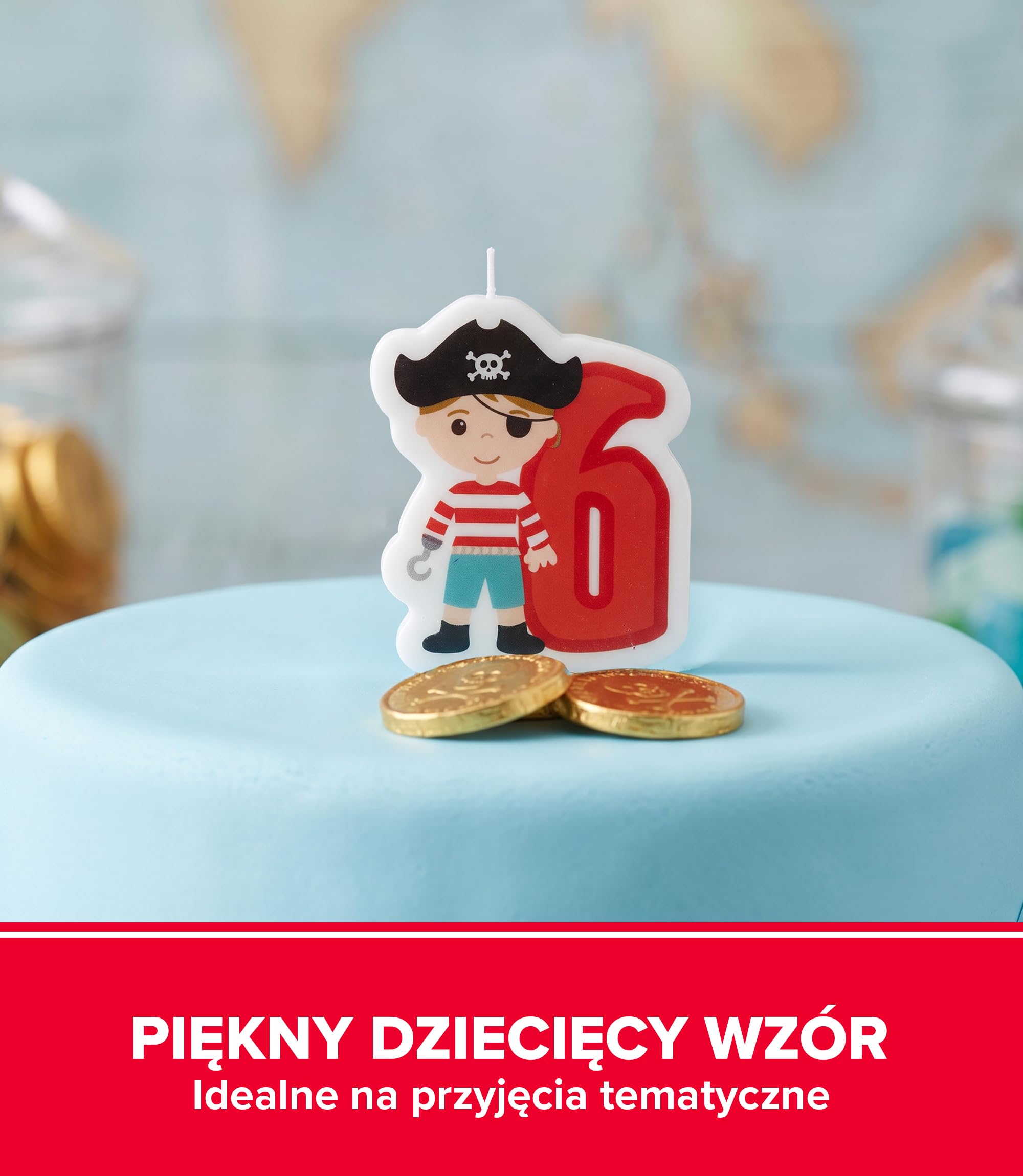 dekora 345260 - urodziny świeca dekoracyjna pirat - numer 6