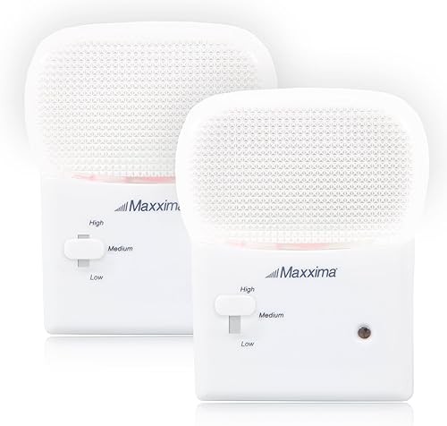 Maxxima Luz nocturna LED alta, media y baja con sensor de atardecer a amanecer (paquete de 2)