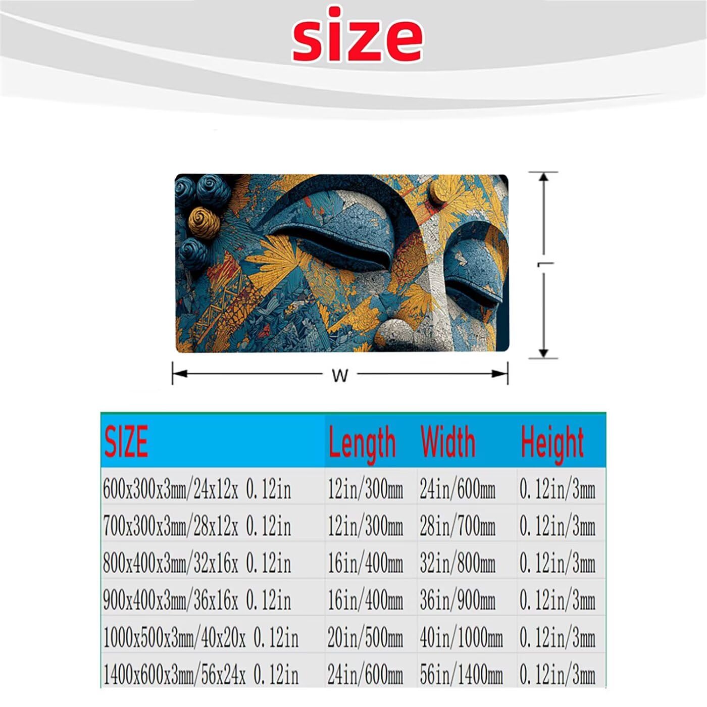 Zen Wodoodporna podkładka pod mysz z krajobrazem XXL 1400 x 600 x 3 mm, podkładka pod mysz do gier Poprawa precyzji i szybkości, podkładka pod mysz do biura dla graczy bezprzewodowa klawiatura PC