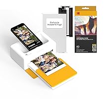 Kodak Dock Plus PD460, stampante fotografica portatile per smartphone, stampa istantanea, 10 x 15 cm, iOS e Android, Bluetooth & Docking, confezione da 40 + 10 carte fotografiche
