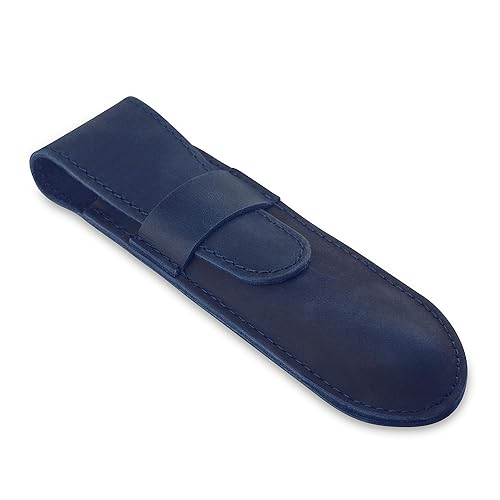 Miniatura 18 de Funda de afeitar recta, funda de cuero de vaca auténtica, soporte para maquinilla de afeitar recta, estuche de afeitar de viaje (marrón vintage)