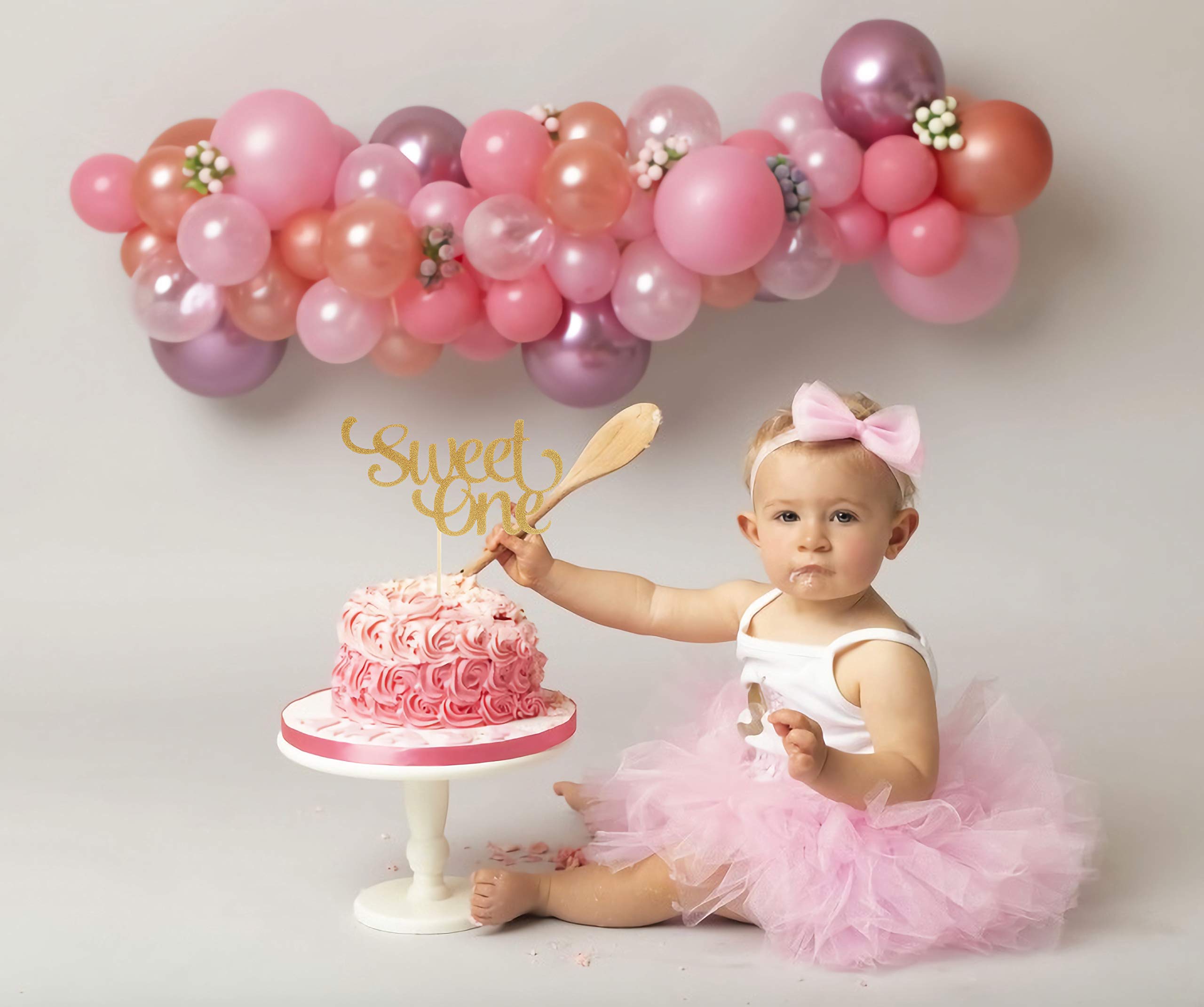 1. Geburtstag Kuchenaufsatz Gold-glitzernd – Torten-Deko Für Jungen & Mädchen