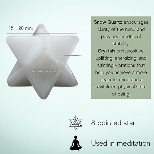 Miniatura 432 de Amazing Gemstone Larvikite Merkaba Crystal – Estrella de Merkaba metafísica de 1 pulgada para meditación – Cristal tetraedro energético y piedras