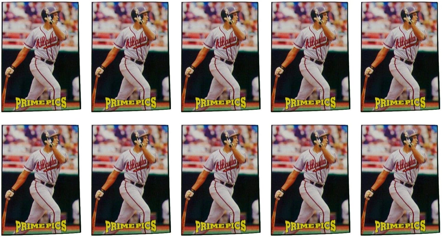 (10) 1993 Sports Card Review Prime Pics #8 David Justice Baseball Card Lot Atlanta Braves