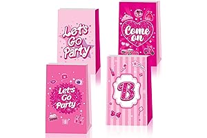 12 Pcs Pink Candy Bags for Birthday Party