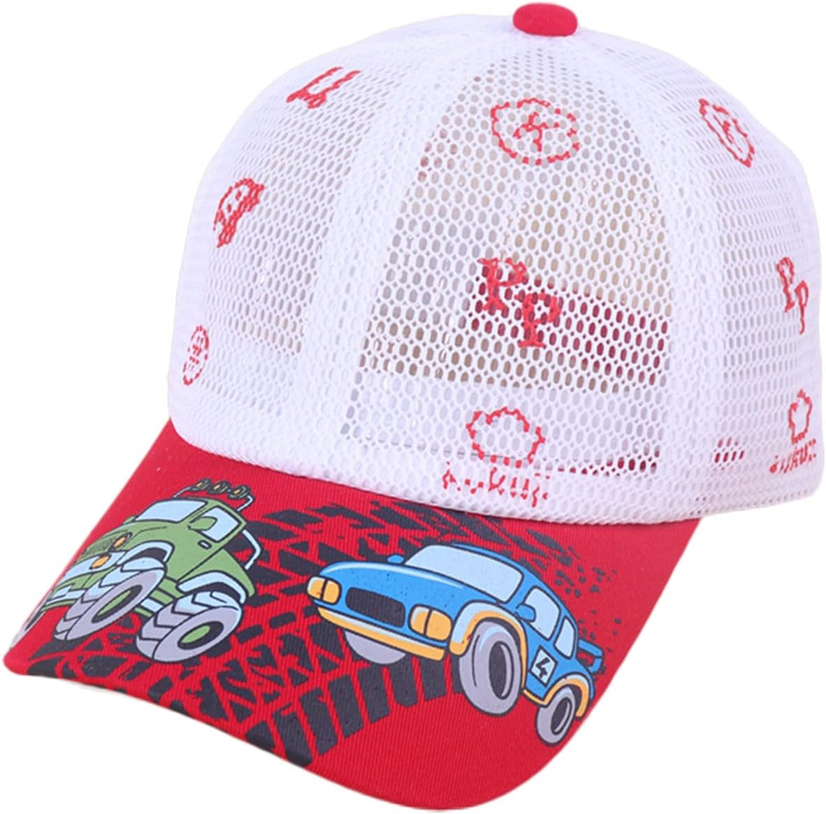 Momolaa Cap Caper Net Sun Pattern Baseball Cap Kids Breathable Boys Hat Cartoons Girls Children Baseball Caps