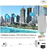 1200Mbps WiFi Repeater 2Pack Outdoor 2.4&5.8G Wi Fi Router 5KM Point To Wireless Bridge High Power WIFI Extender Wider Coverage