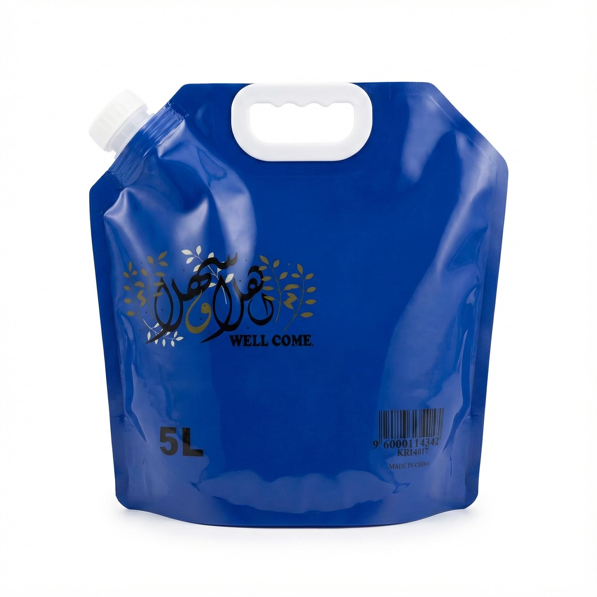 Bisonberg 5 Liters Portable Collapsible Water Storage Tank, Plastic, Blue with Valve, Water Carrier Lifting Bag for Camping Hiking Survival-image-4