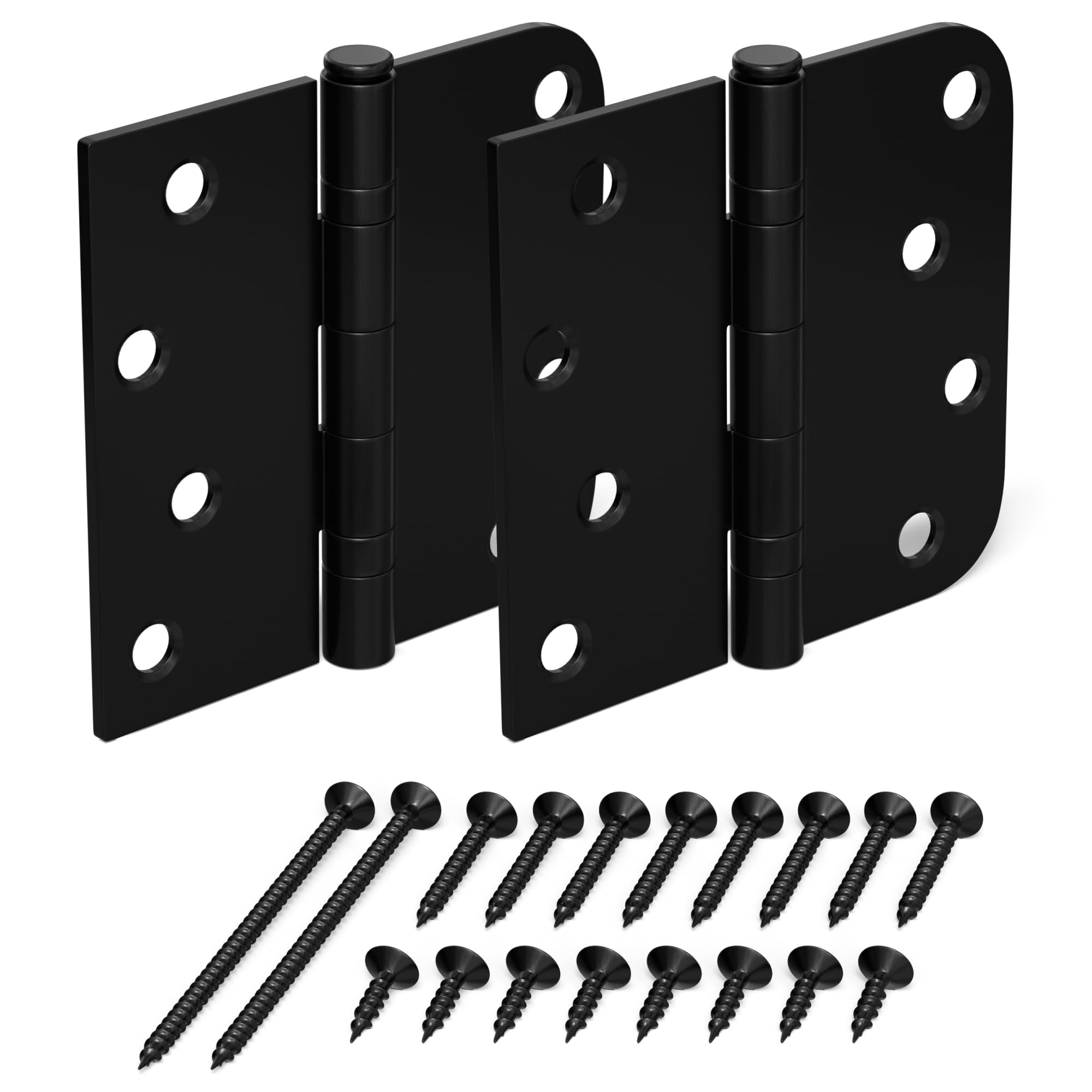 KS Hardware Ball Bearing Door Hinge - 4x4 Inches, Satin Nickel, 2 Pack, For Heavy Doors, No Squeak