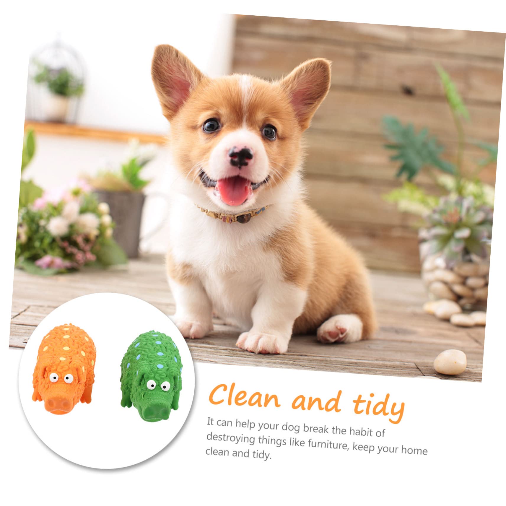 FRCOLOR 4piezas Juguete Chirriante para Perros Set Juguetes De Látex para Masticar para Cachorros y Perros Pequeños Ayuda Limpiar y La Inteligencia