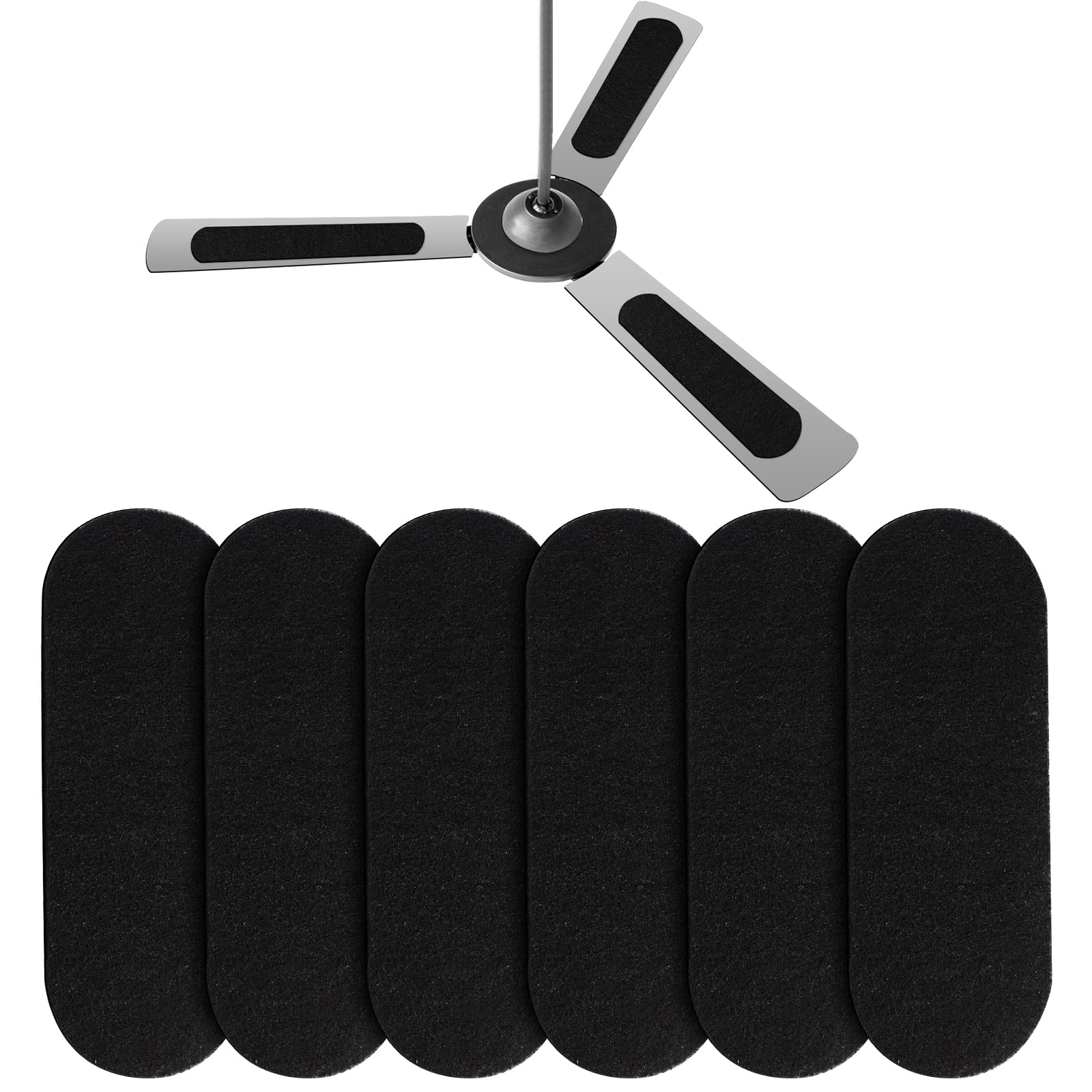 PEUTIER 6pcs Ceiling Fan Filters, 0.12 Inch Thickness Activated Carbon Air Filters Ceiling Fan Air Purifier Pads Ceiling Fan Air Filter for Home Office Keep Air Fresh Reduce Odors, Dust, Pollutants