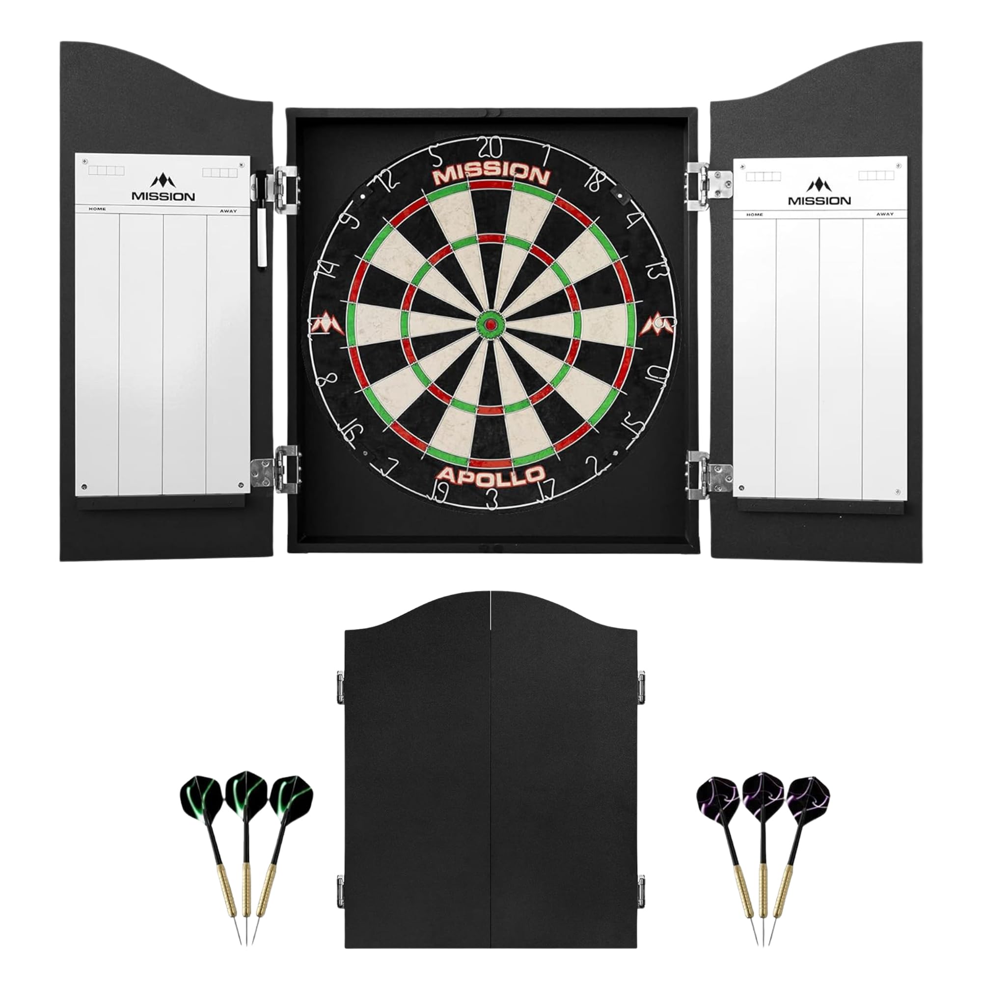Mission Home Darts Centre - Completo di Bersaglio Apollo e 6 Freccette