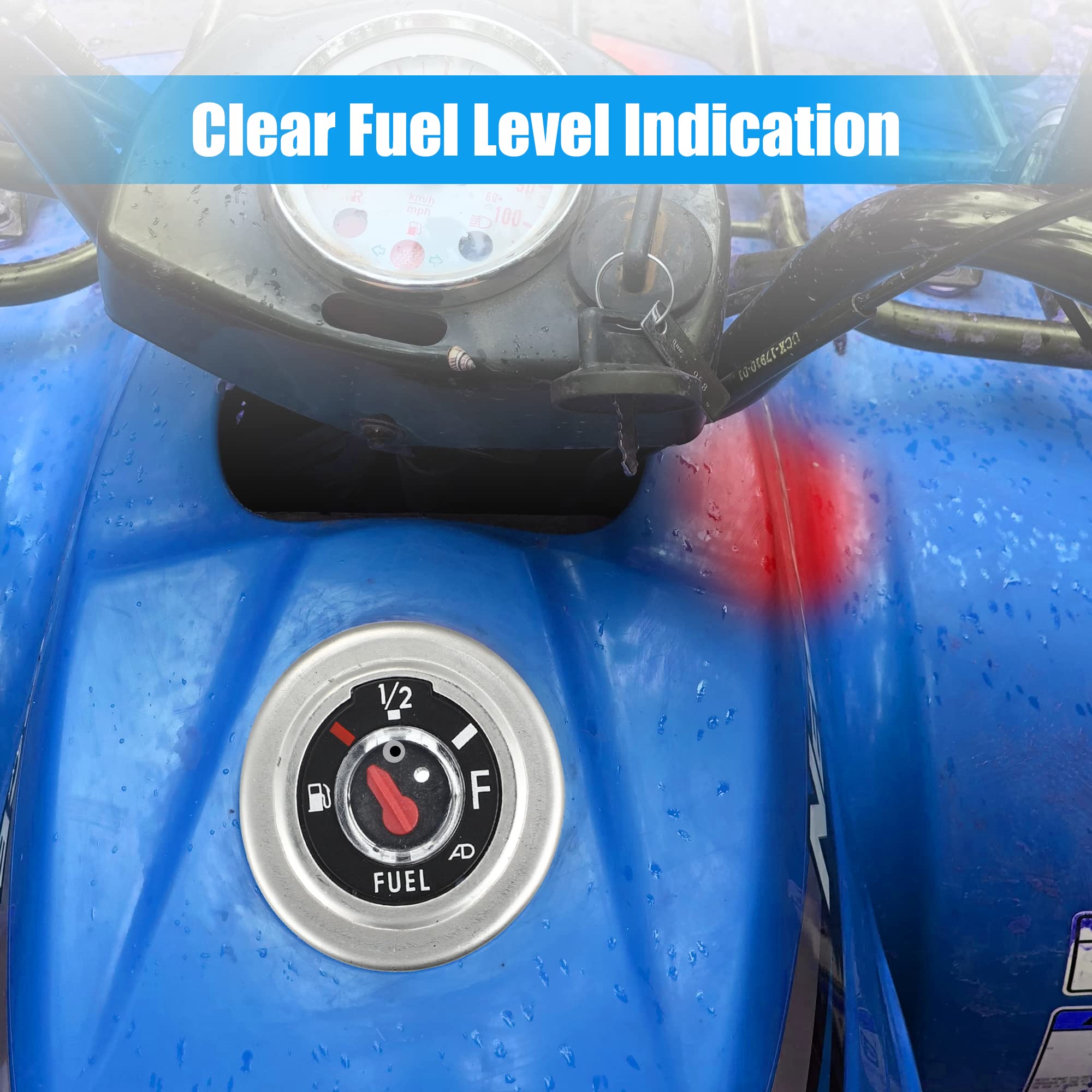 X AUTOHAUX Jauge De Carburant ATV Pour Yamaha Grizzly 600 98-01 1pc | Pour Yamaha 400 96-99, Pour Yamaha Grizzly 600 98-01, OE 4SH-24260-11-00/24261-00-00, 17.5x43mm, Indique Niveau Huile