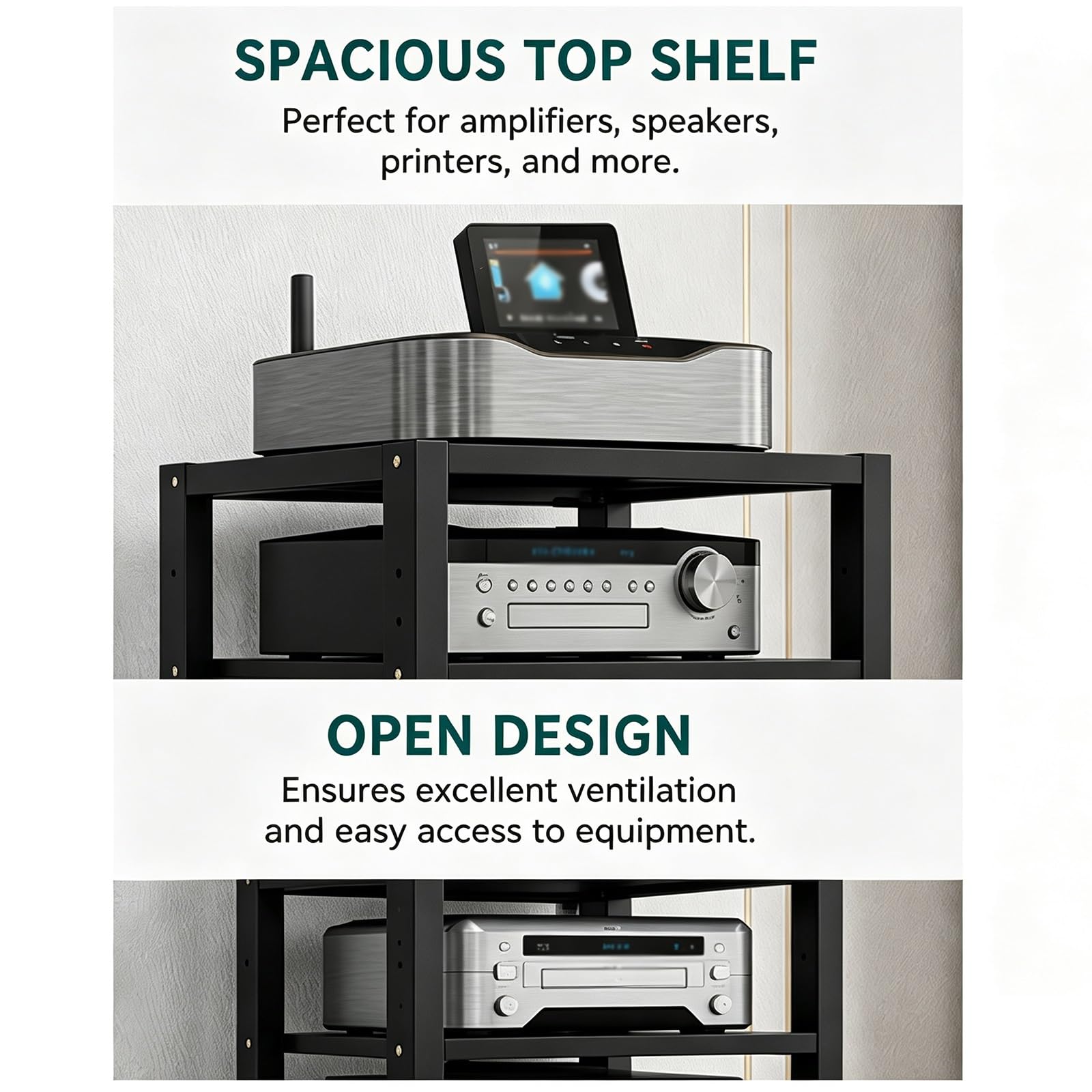 Supporto Stereo HiFi Rack Audio 5/7 Ripiani