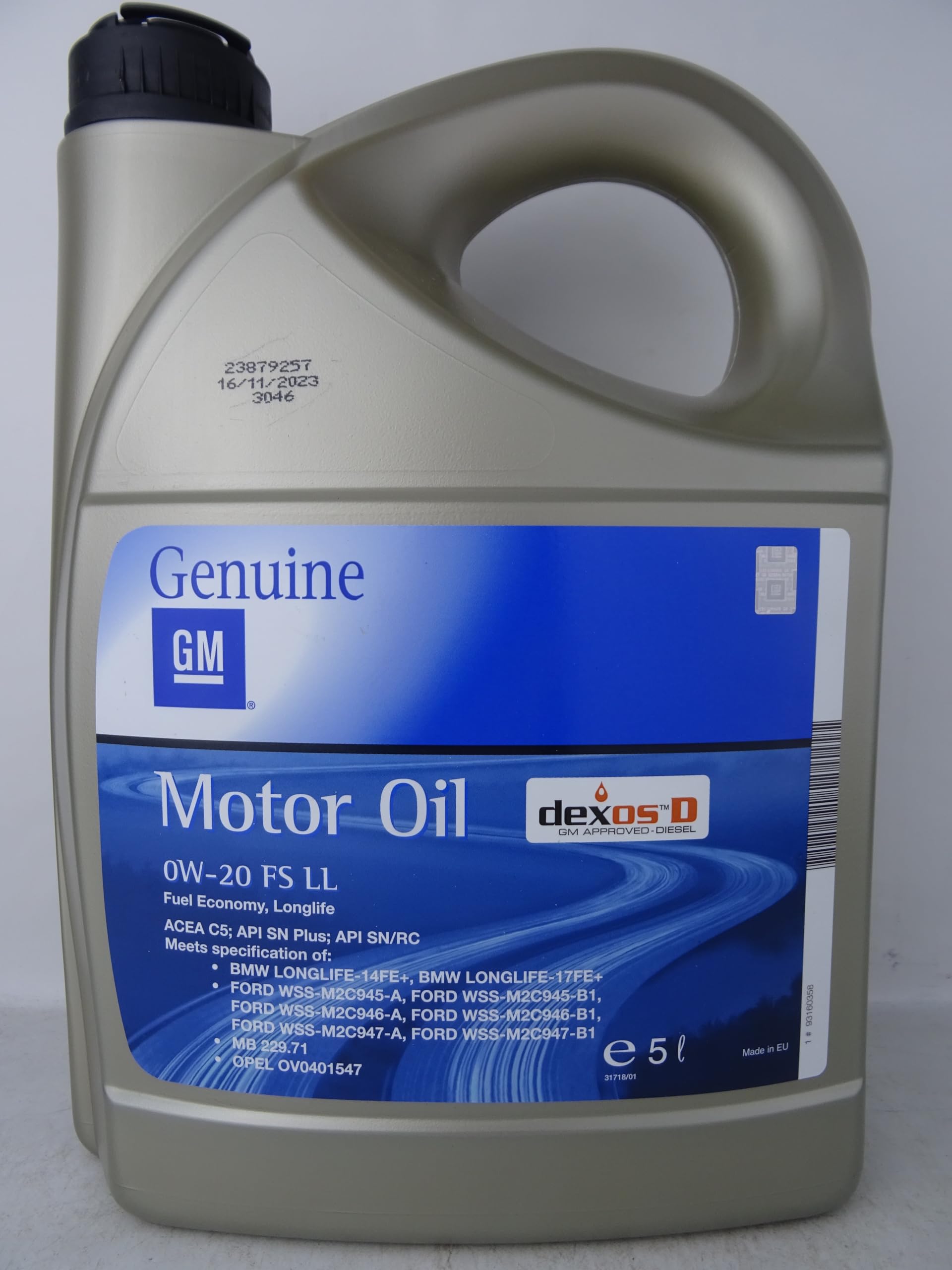 Genuine GM 0W20 DexosD Motoröl 5Liter