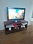 KOMFOTTEU Combineerbare tv-kast, 2-delig, tv-beugel tot 152 cm, entertainmentcentrum met gesloten en open planken, multifunctionele tv-kast voor woonkamer (wit