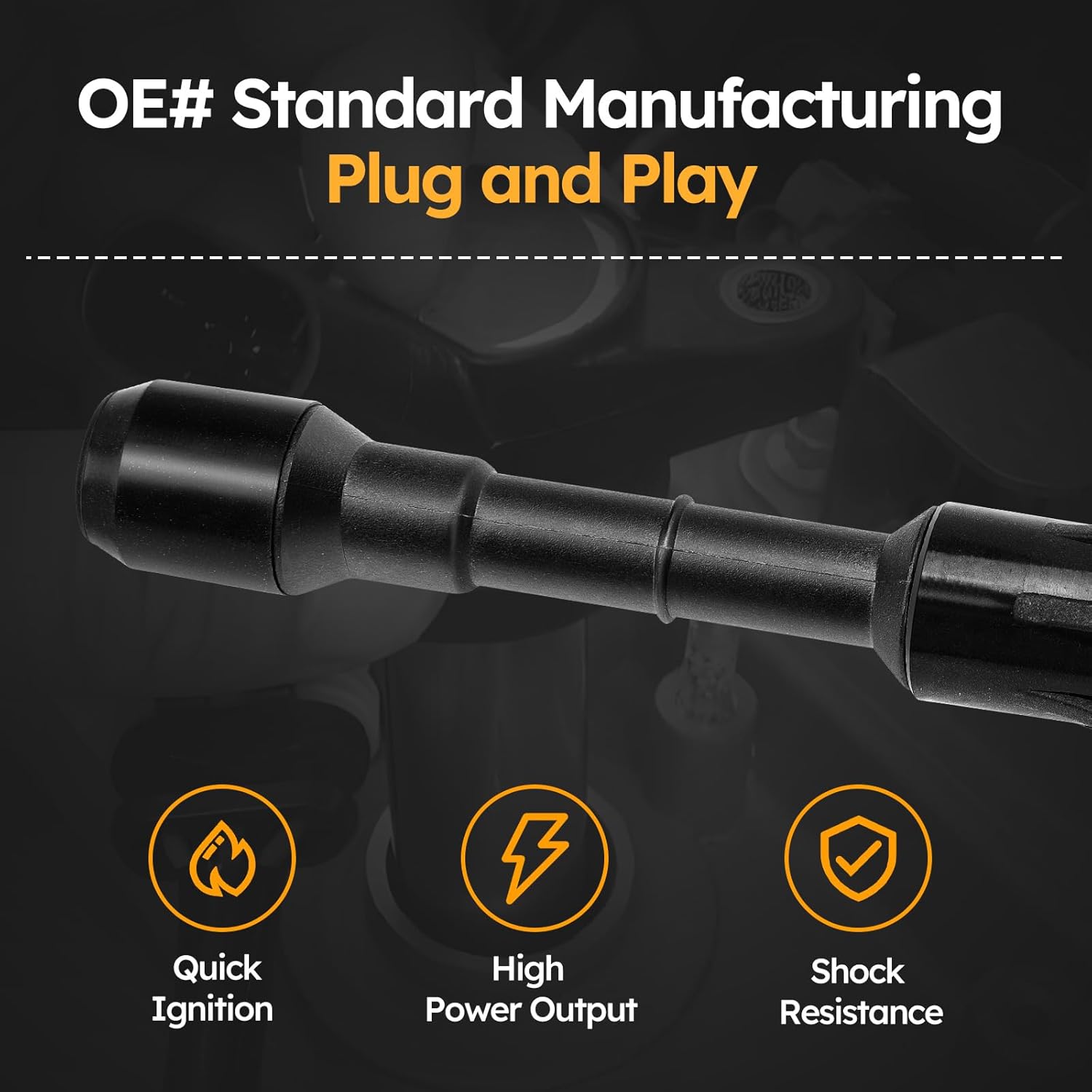 UF550 Ignition Coil Pack Compatible with Nissan Altima Maxima Murano Pathfinder Quest 350Z/Infiniti EX35 FX35 G25 G35 JX35 M35 M35h Q50 Q70 QX60 3.5L V6 Replaces#C1670 22448-JA10C 5C1727 (set of 6)