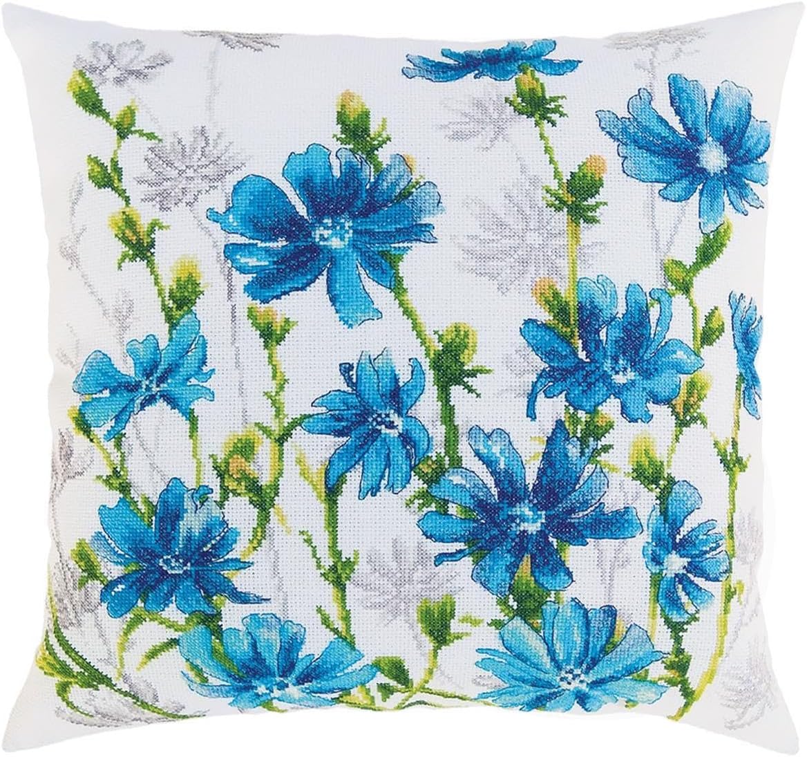 RTO Cross Stitch Kit 15.74"X15.74"-Chicory Blossoms (14 Count)