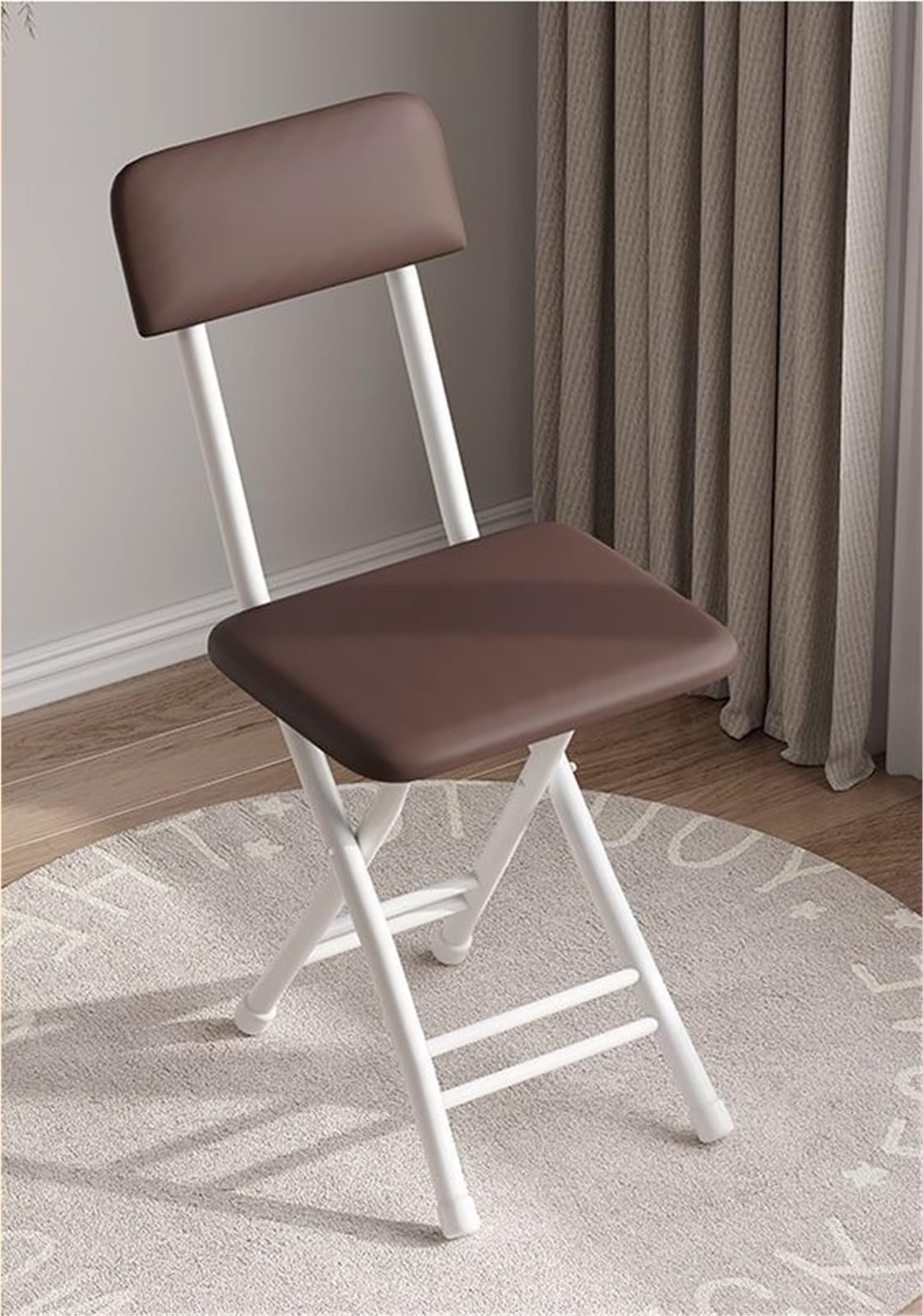 Chaise pliante rembourrée lot de 4 en acier robuste et compact