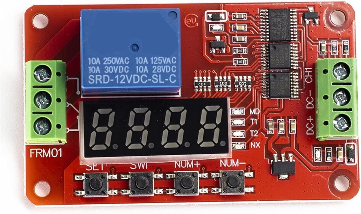 Multifunction FRM01 12V Relay Module Infinite Loop Timing 1 Channel Self-Lock Cycle Timer Automation Delay