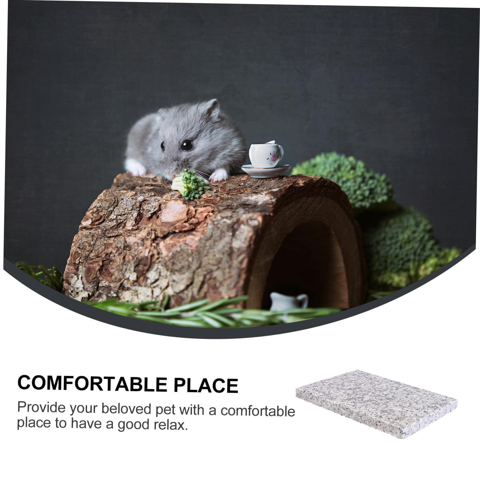 Piastra Refrigerante in Marmo per Animali Domestici Tavola Rinfrescante per Criceti Media Accessorio Estivo Portatile per Benessere dei Piccoli Roditori