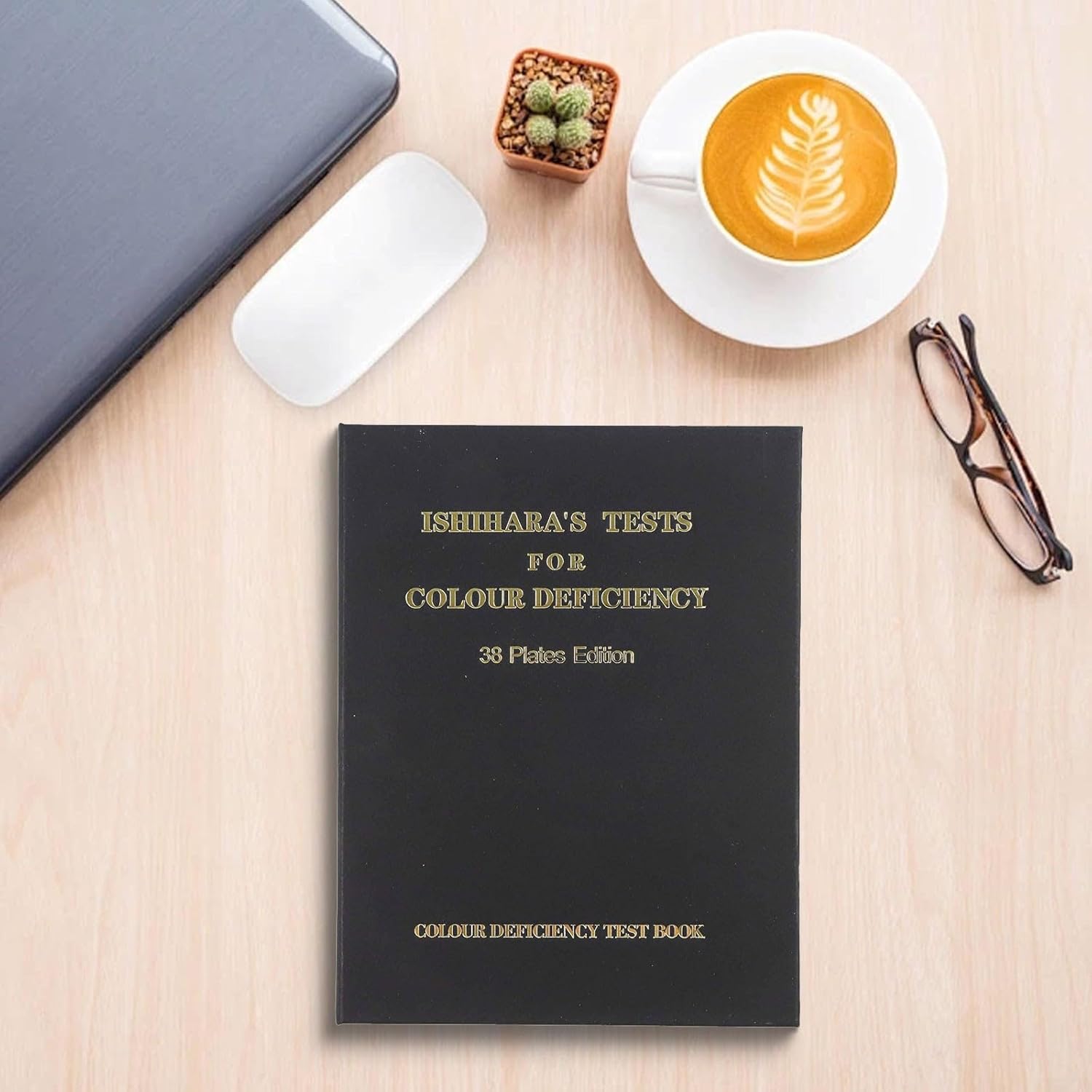 Ishihara Test Book 2025 Edition with 38 Plates for Color Blindness Screening, Red-Green Deficiency Test, Professional Optometry Vision Testing Tool, Color Vision Deficiency Book