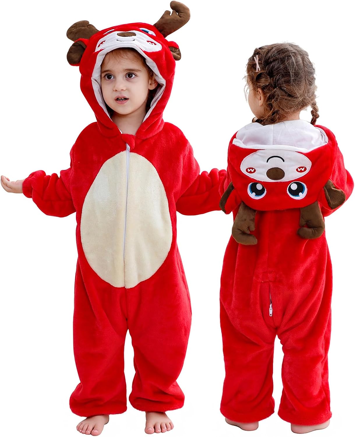 Baby Animal Cosplay Costume Toddler Infant Romper Cartoon Jumpsuit Flannel Halloween Outfits