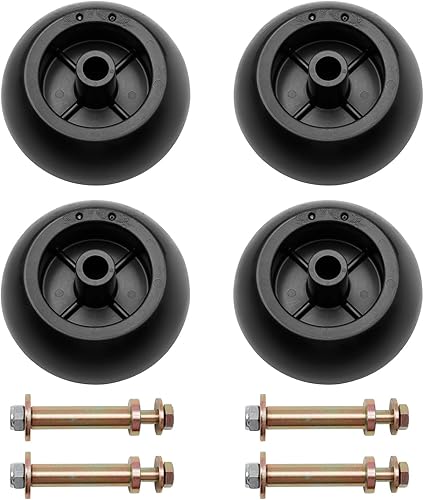 Juego de 4 ruedas anticuero cabelludo para cortacéspedes compatibles con Bad Boy 022-5234-98 Exmark 103-4051 103-7263 y muchos orificios de tamaño