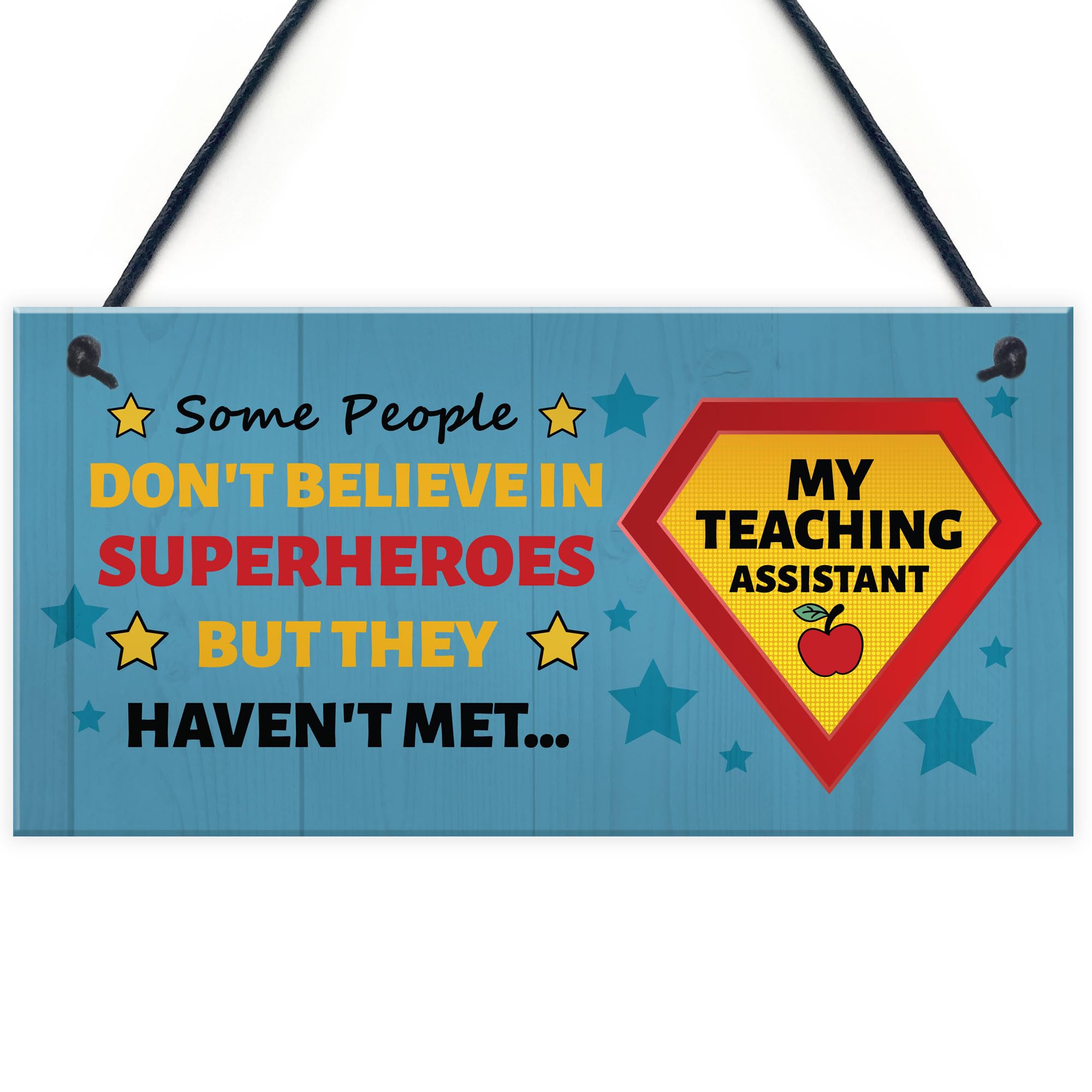 Red Ocean Teaching Assistant Appreciation Gifts, Thank You Gifts For Teaching Assistant, Hanging Desk Plaque Teacher Gifts, End of Term Presents, Leaving School Nursery Gifts, TA Gifts