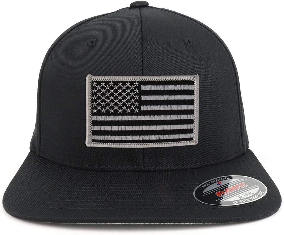 Armycrew XXL USA American Flag Embroidered Iron On Patch Cap - Image 2