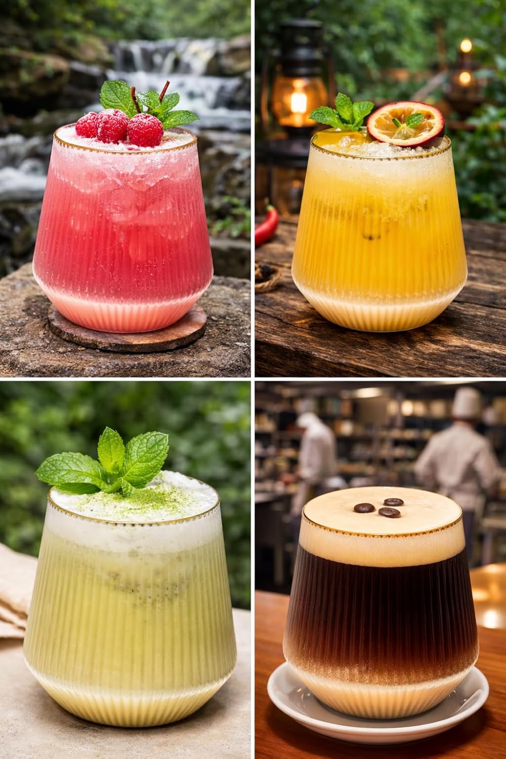 Oojami 40 Pack 14 oz Origami Ripple Stemless Ribbed Plastic Wine Glasses, Disposable Unbreakable BPA-Free Cocktail Cups for Fancy Parties, Weddings, Indoor Outdoor Champagne, Whiskey, Mimosa, Gold Rim - Image 4