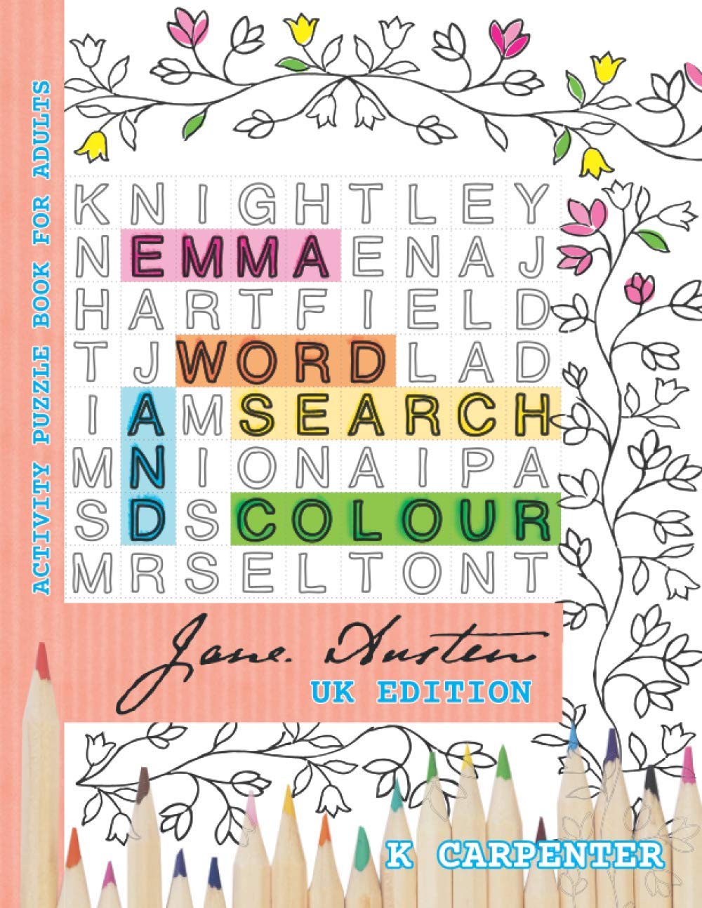 Emma Word Search and Colour: Jane Austen Activity Puzzle Book for Adults