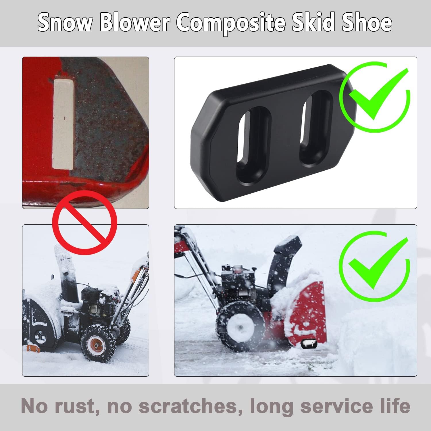 review Karbay 2 Pack Composite Skid Shoes 40-8160-01/A105BD Compatible with Toro Snow Blowers 38501 38503 38062 38063 38064 38072 38073 38078 38605