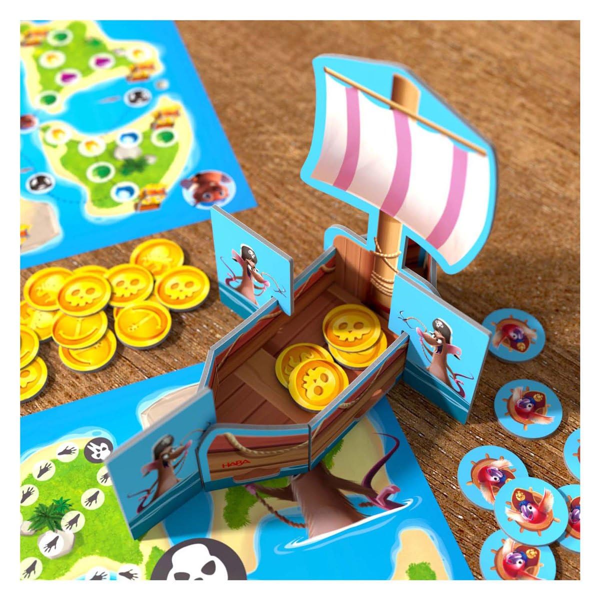 Haba gioco da tavolo Avventura pirata dell'isola del Teschio per bambini