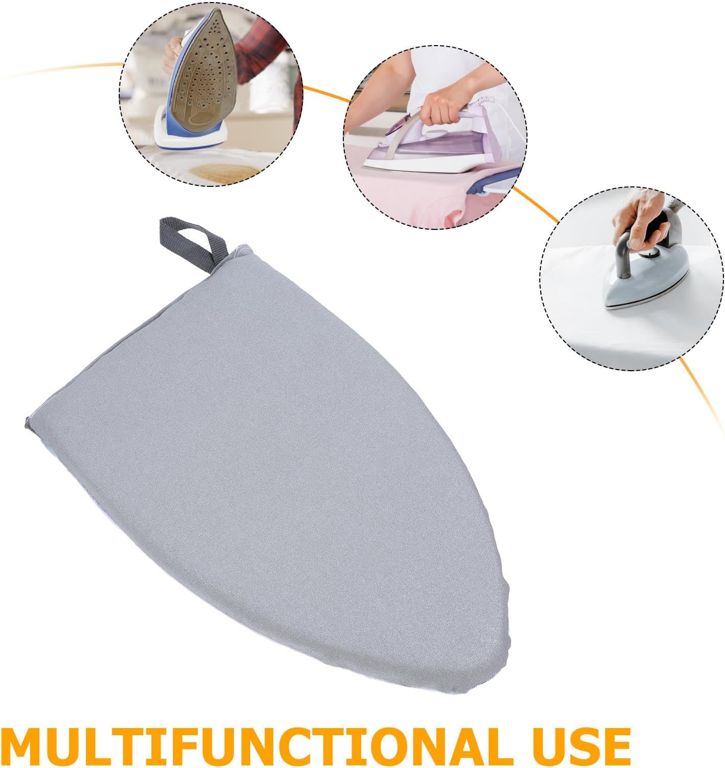 Toddmomy 2pcs Handheld Mini Sponge Heat Resistant Garment Steamer Accessory | Protective Heat Shield, Waterproof Ironing Glove, Travel and Room-saving Use