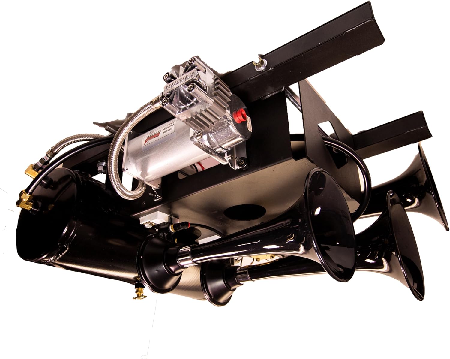Bolt-on Train Horn System with 730 Triple Train Horn and Spare Tire Location System Mounting