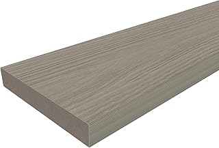 NewTechWood Cortes Plus 0.88 in. x 5.43 in. x 1 ft. Rustic and Wood Grain Composite Decking Board Sample (Roman Antique)