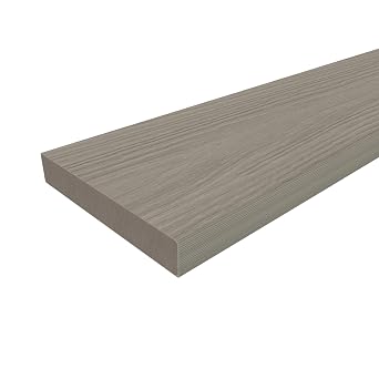 NewTechWood Cortes Plus 0.88 in. x 5.43 in. x 1 ft. Rustic and Wood Grain Composite Decking Board Sample Roman Antique