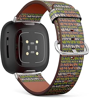 CJBROES Replacement Leather Watch Band, Compatible with Fitbit Versa 3 and Fitbit Sense of Wristband Bracelet Accessory - Darwin Australia
