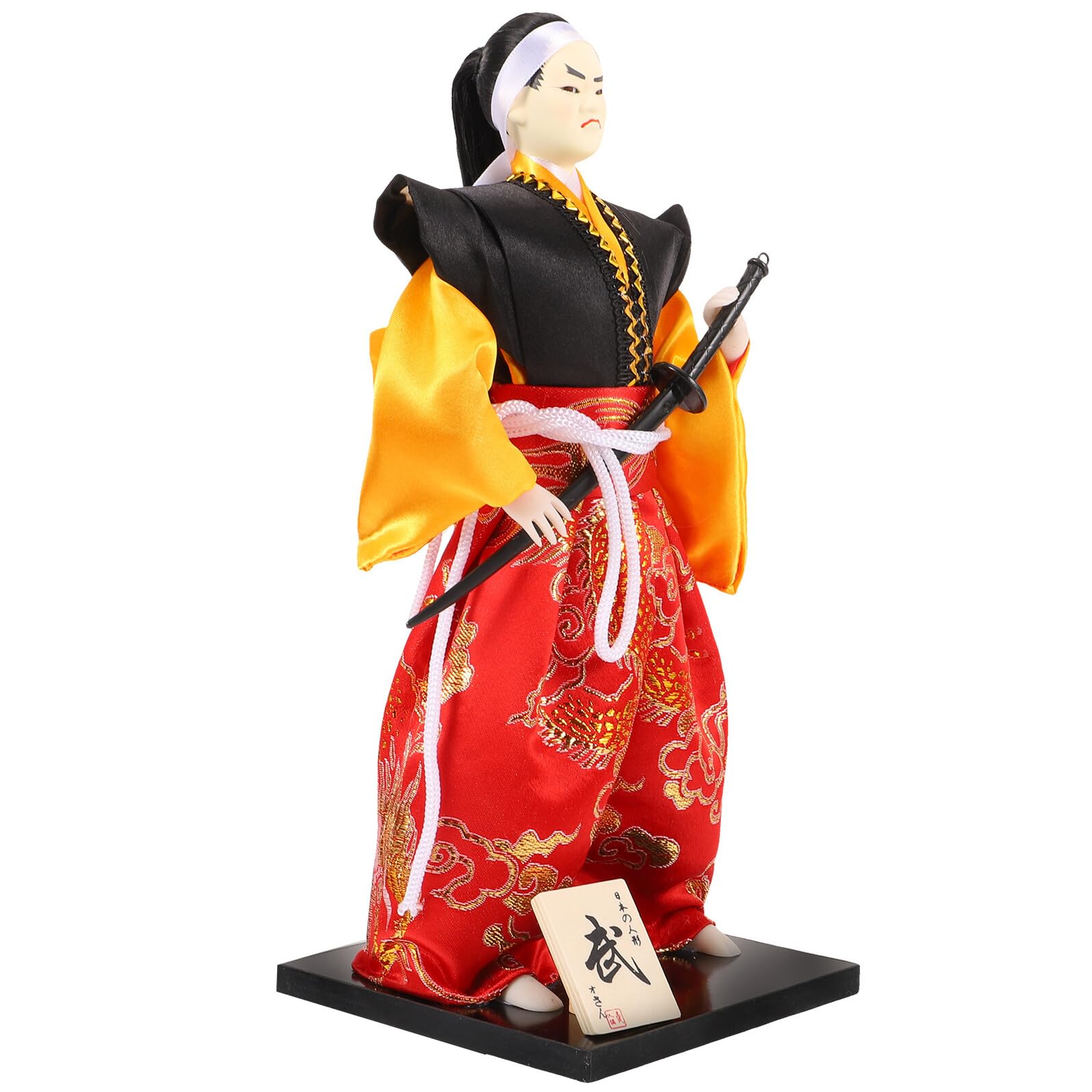 Muñeca Samurái Japonesa Tradicional Figura de Adorno de Escritorio Decoración de Hogar Samurái Obsequio de Inauguración de Casa