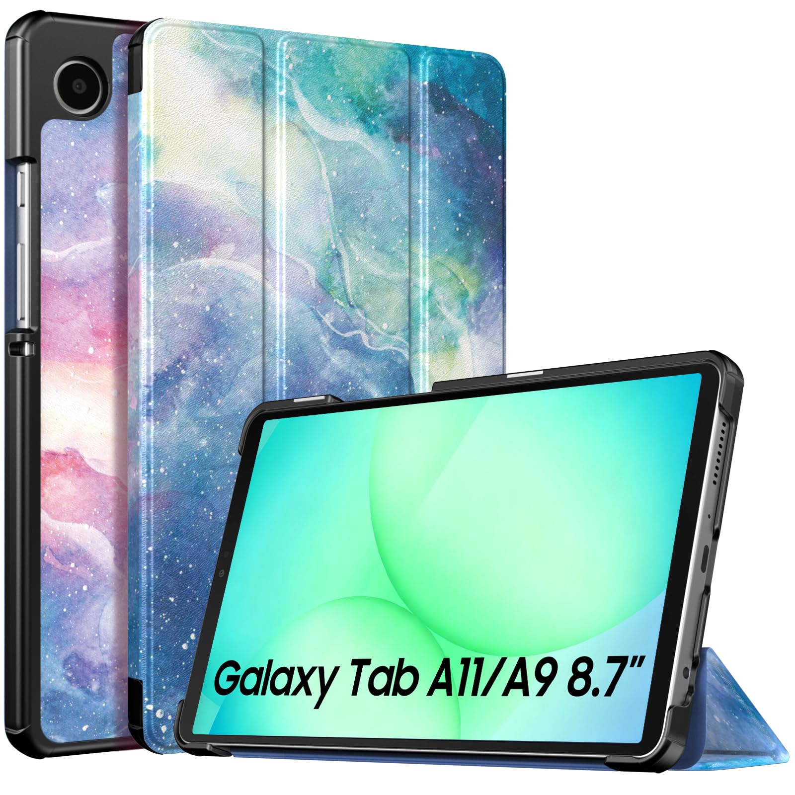 TiMOVO Hülle Kompatibel mit Samsung Galaxy Tab A9 2023, Schlank Leicht Schutzhülle mit Ständer & Harter Rückseite für Galaxy Tab A9 Tablet Tablet