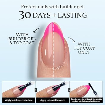 btartboxnails XCOATTIPS French Nails Nail Tips Builder Gel Set