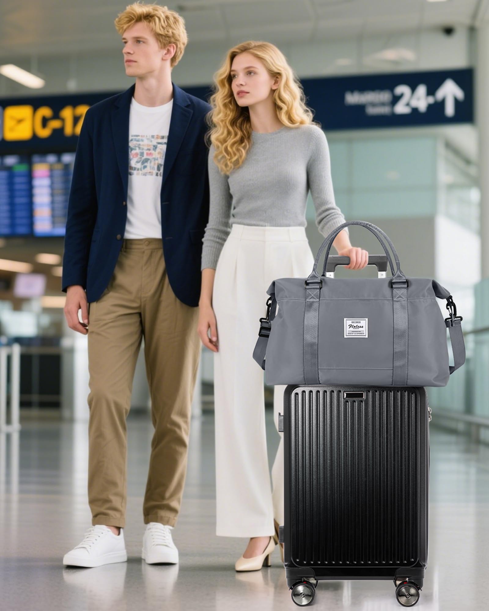 BJLFS Borse da Cabina per Ryanair 40x30x20 Zaino Wizzair Sottovuoto da viaggio 40x20x25 Bagaglio a Mano con compressione sottovuoto,Zaino Easyjet 45x36x20,Zaini Casual per laptop da 14 pollici