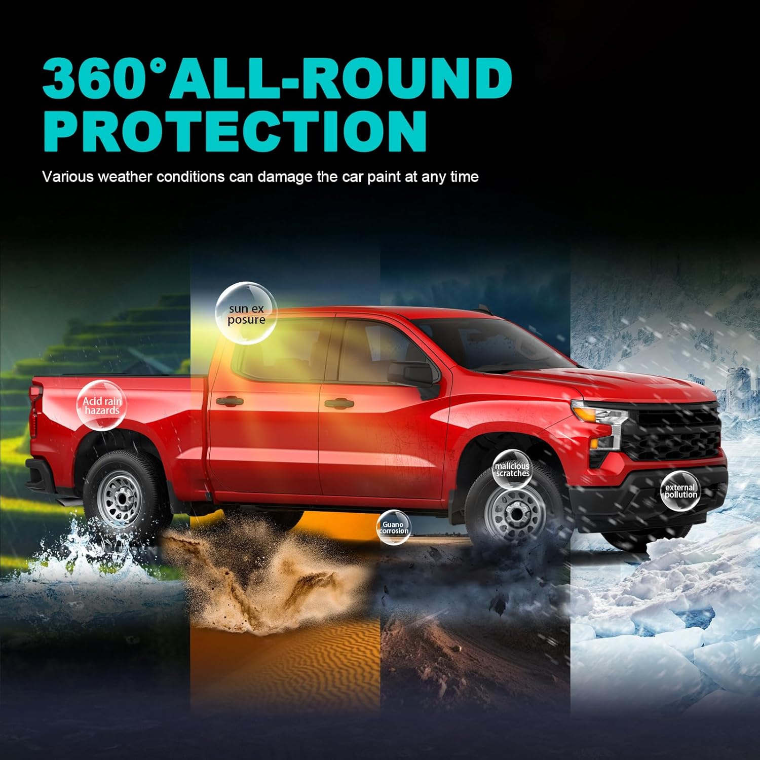 for 2024 Chevrolet Thorold 1500 8.5mil TPU PPF Clear Car Pre-Cut Paint Protective Film HD Scratch Exterior Accessories (Doors + Lower Side of Car 6Pcs)